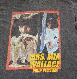 Pulp Fiction Black T-shirt Mrs Thurman Quentin Tarantino Movie Medium